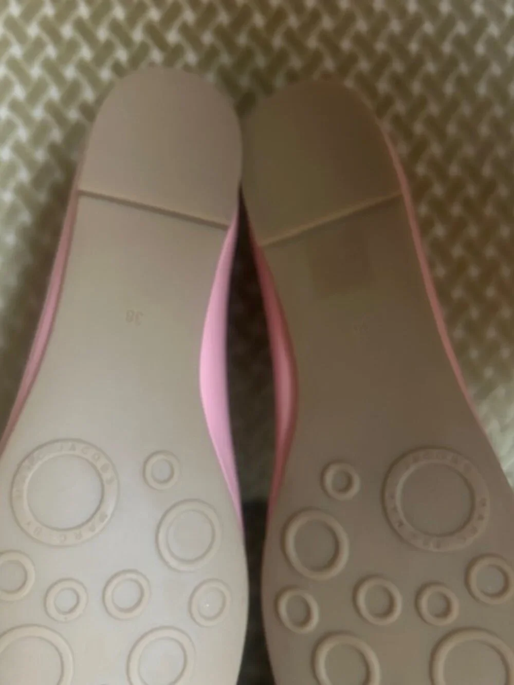 Marc by Marc Jacobs Piggy Pink Patent Leather Studded Ballet Flats NWB - Picture 9 of 16